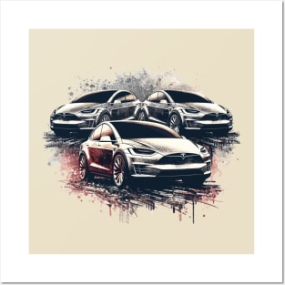 Tesla Model X Posters and Art